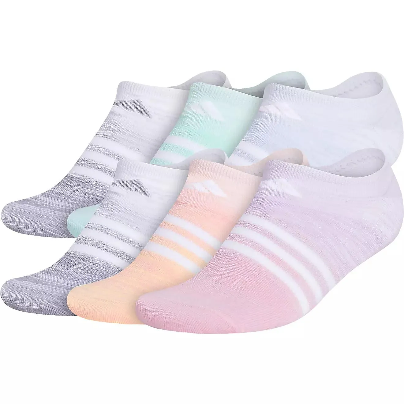 adidas Women's Superlite No-Show Socks 6 Pack