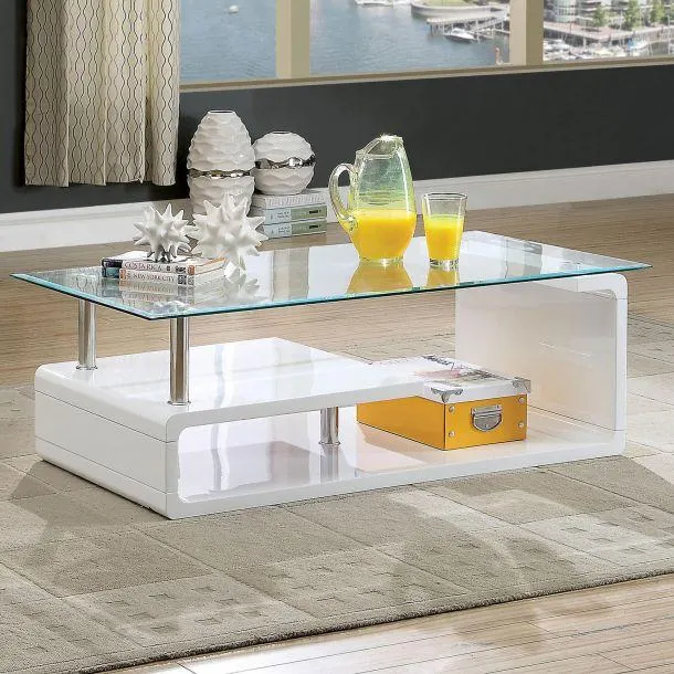 Torkel Coffee Table - White/Chrome