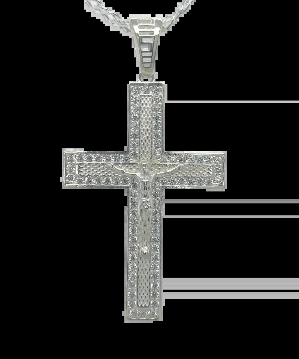 Dije de Cruz Cuadrada Plata