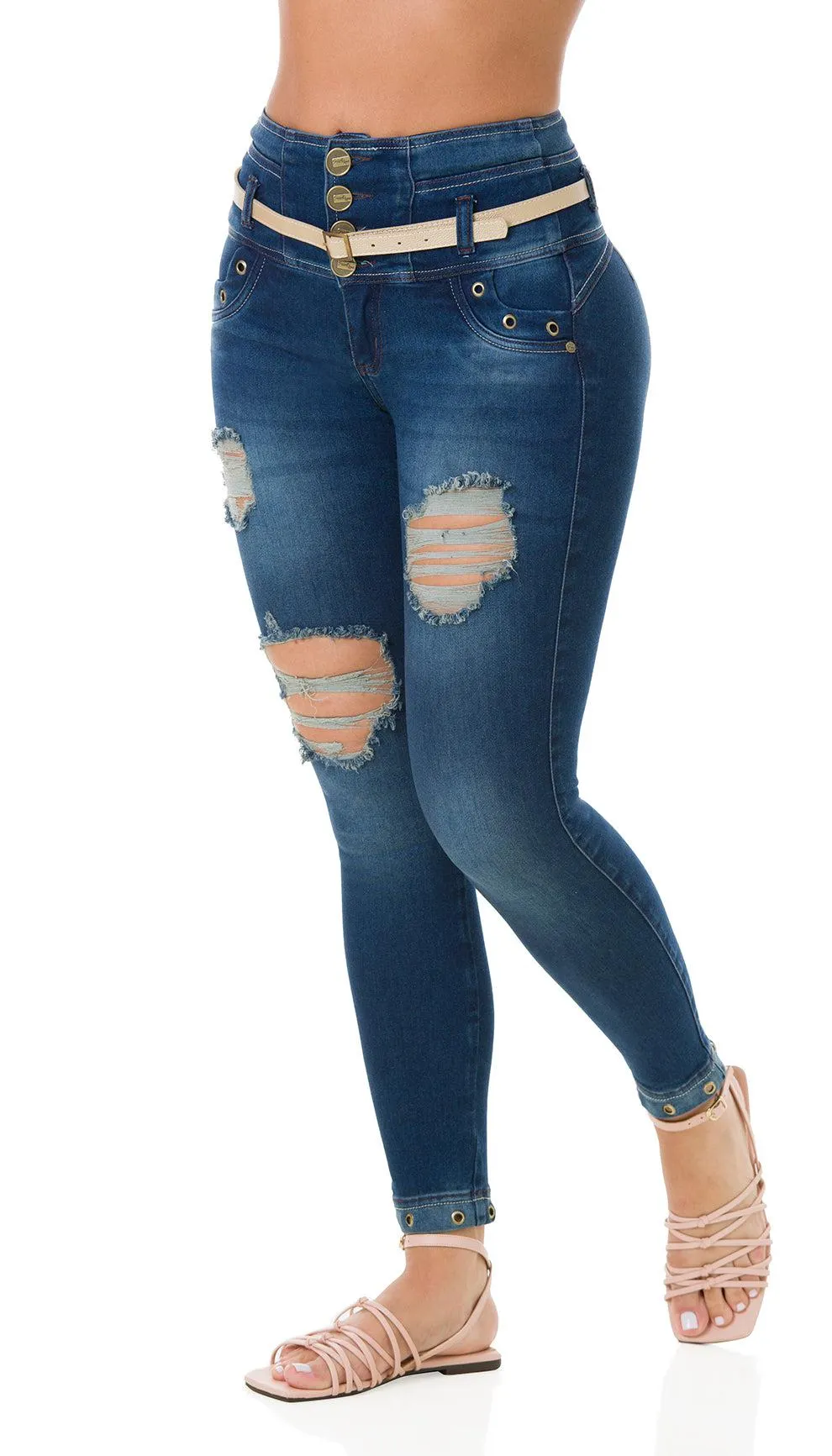 Fleur Jeans Levantacola Bota Tobillero 21039DTCT-N