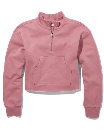 Tween Girls Fleece Half Zip Sweatshirt - love potion cl