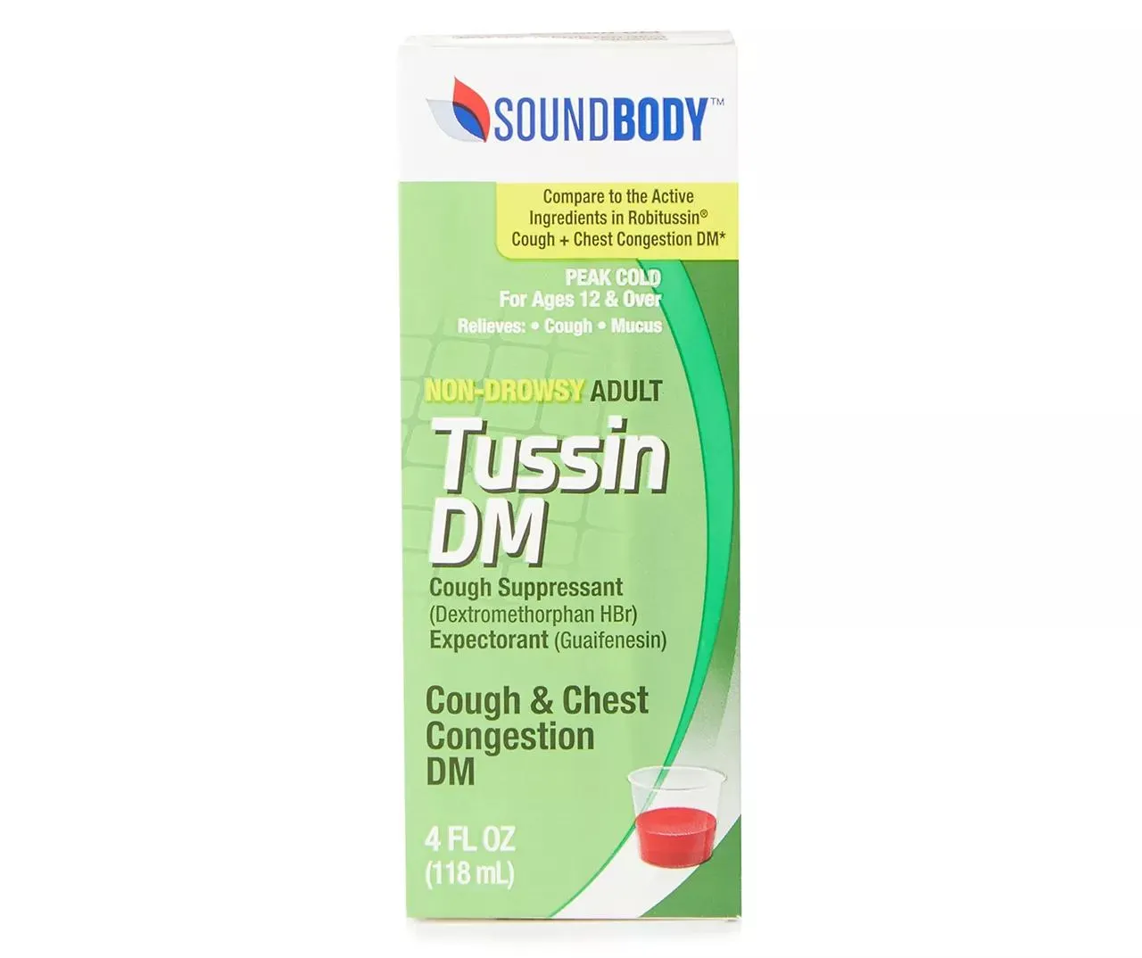 Cherry Flavor Non-Drowsy Adult Tussin DM, 4 Oz.