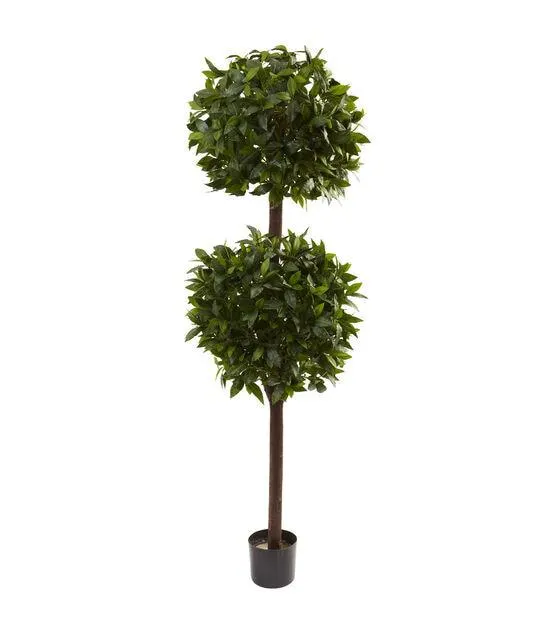 Nearly Natural 6' Sweet Bay Double Ball Topiary