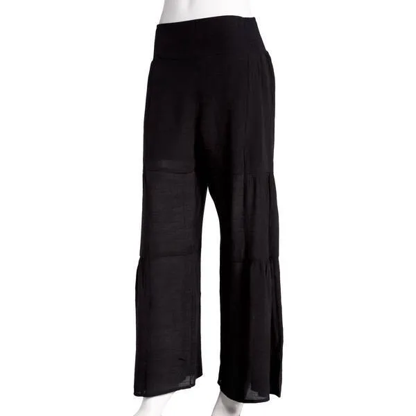 Womens Nanette Lepore Flowy Tier Solid Pull On Pants