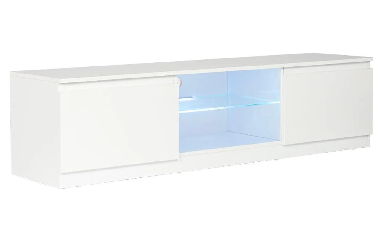 April LED TV Stand White 61”