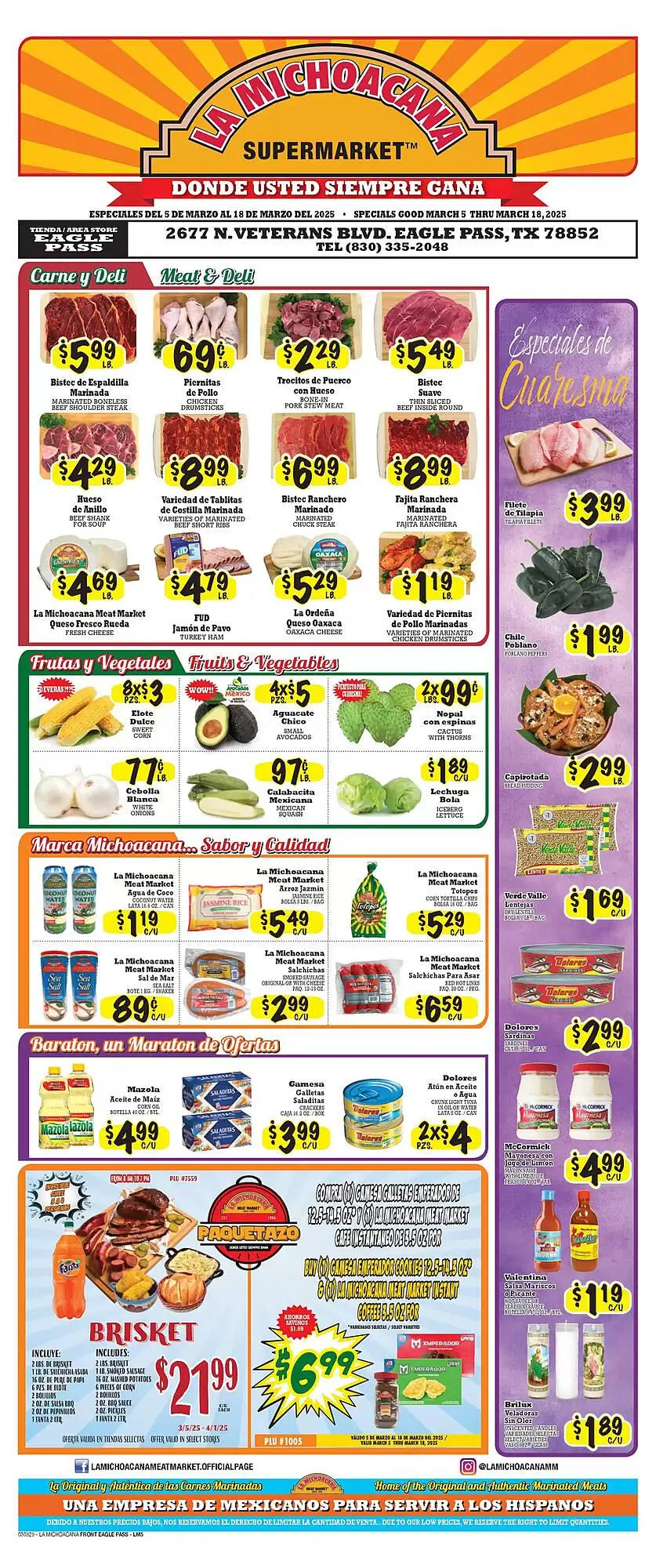 La Michoacana Weekly Ad - 1