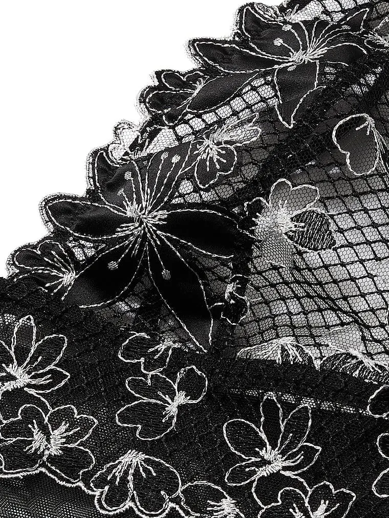 Ziggy Glam Embroidery Plunge Teddy