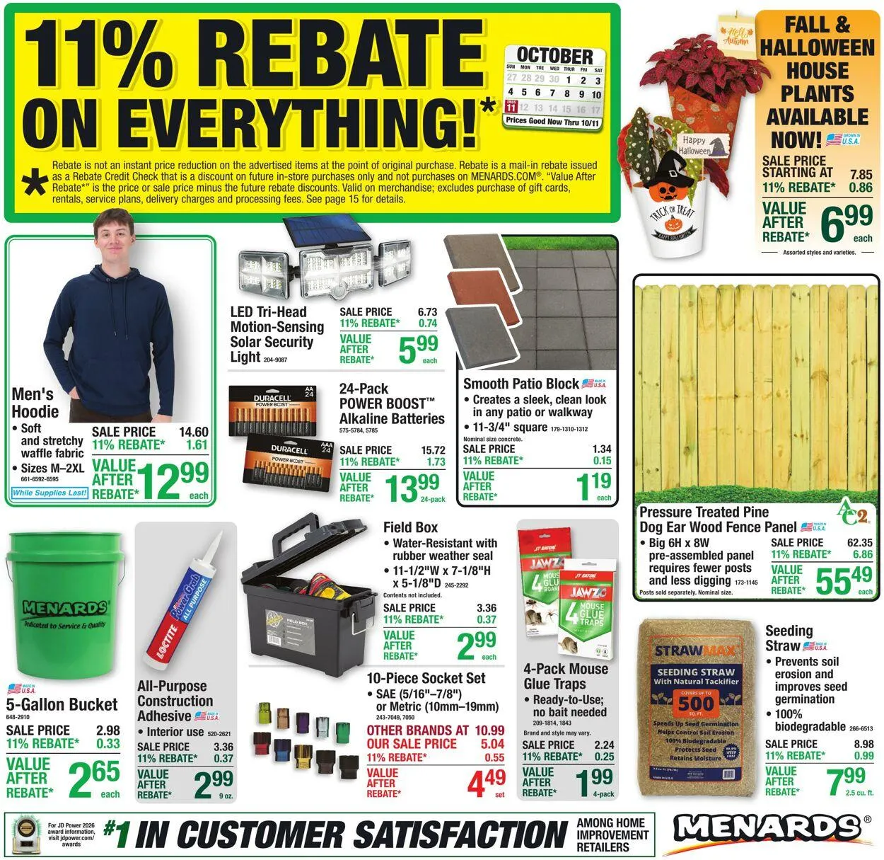 Catálogo de Menards Current weekly ad 30 de septiembre al 11 de octubre 2026 - Página 1