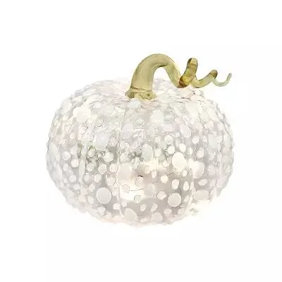 Celebrate Together™ Fall White Texture Glass Pumpkin