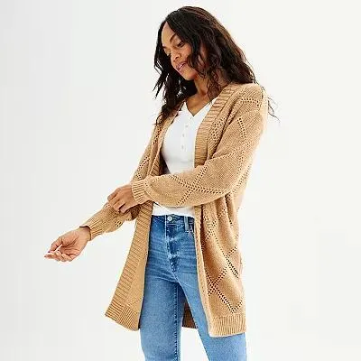 Women's Sonoma Goods For Life® Pointelle Duster Cardigan
