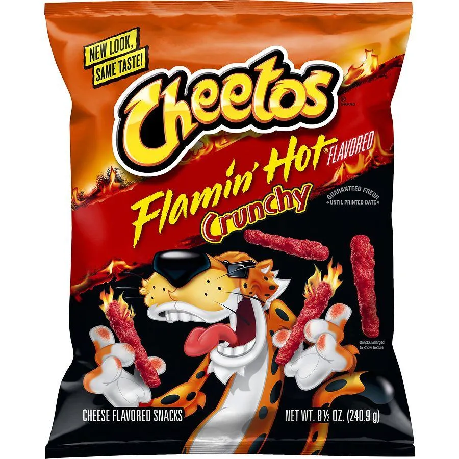Cheetos Crunchy Cheese Flavored Snacks Flamin' Hot, 8.5 OZ