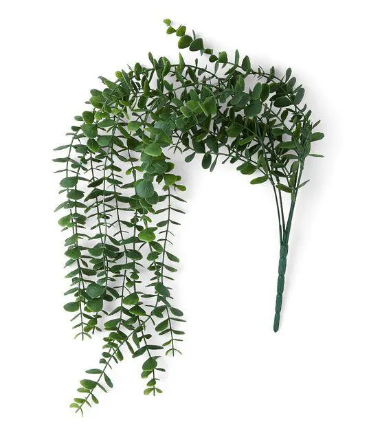30" Spring Green Hanging Eucalyptus Leaves Bush by Bloom Room