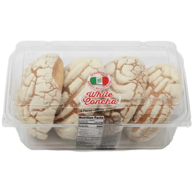 La Banderita White Conchas, 4 Count, 16 oz