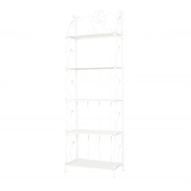 Marisol + Daisy French Country 73" Bakers Rack in Iron - White