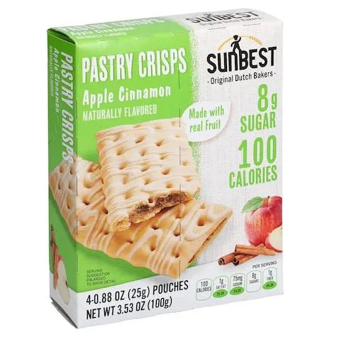 Sun Best Apple Cinnamon Pastry Crisps, 4 2-ct. pouches