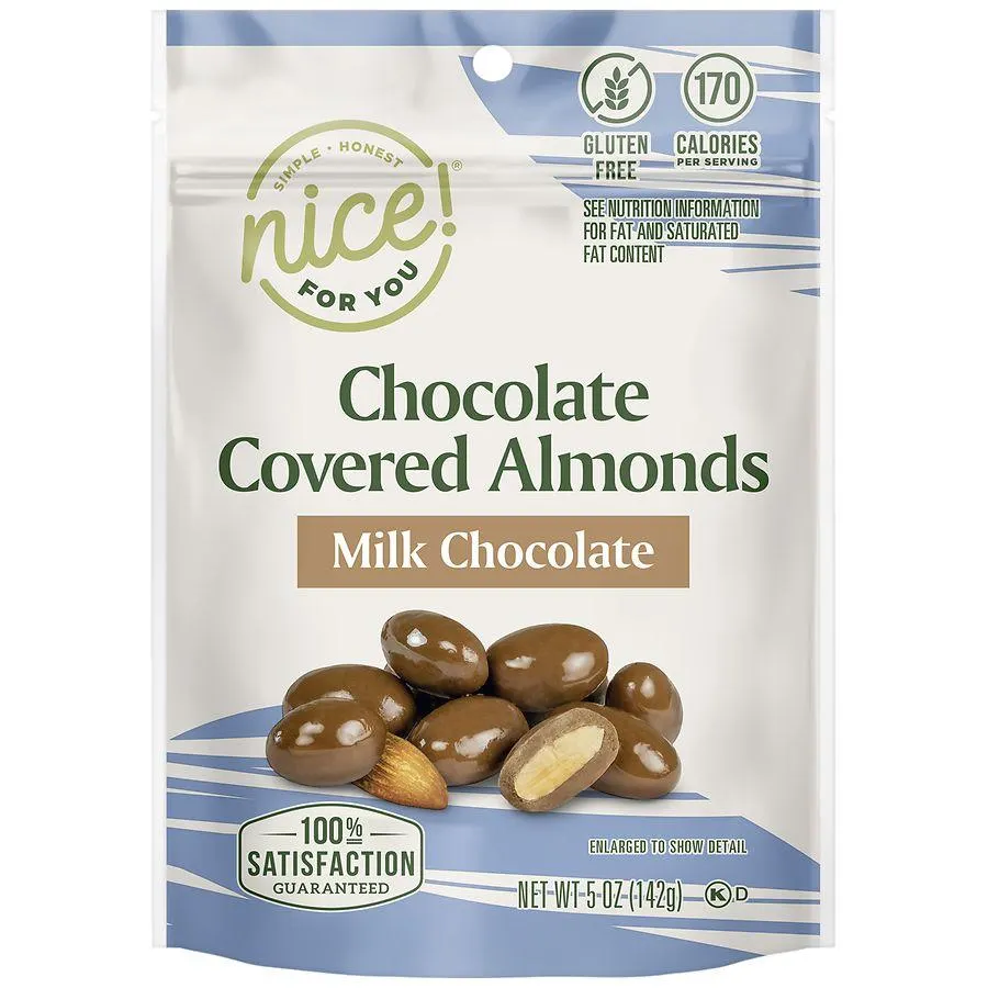Nice! Chocolate Covered Almonds Milk Chocolate, 5.0 oz