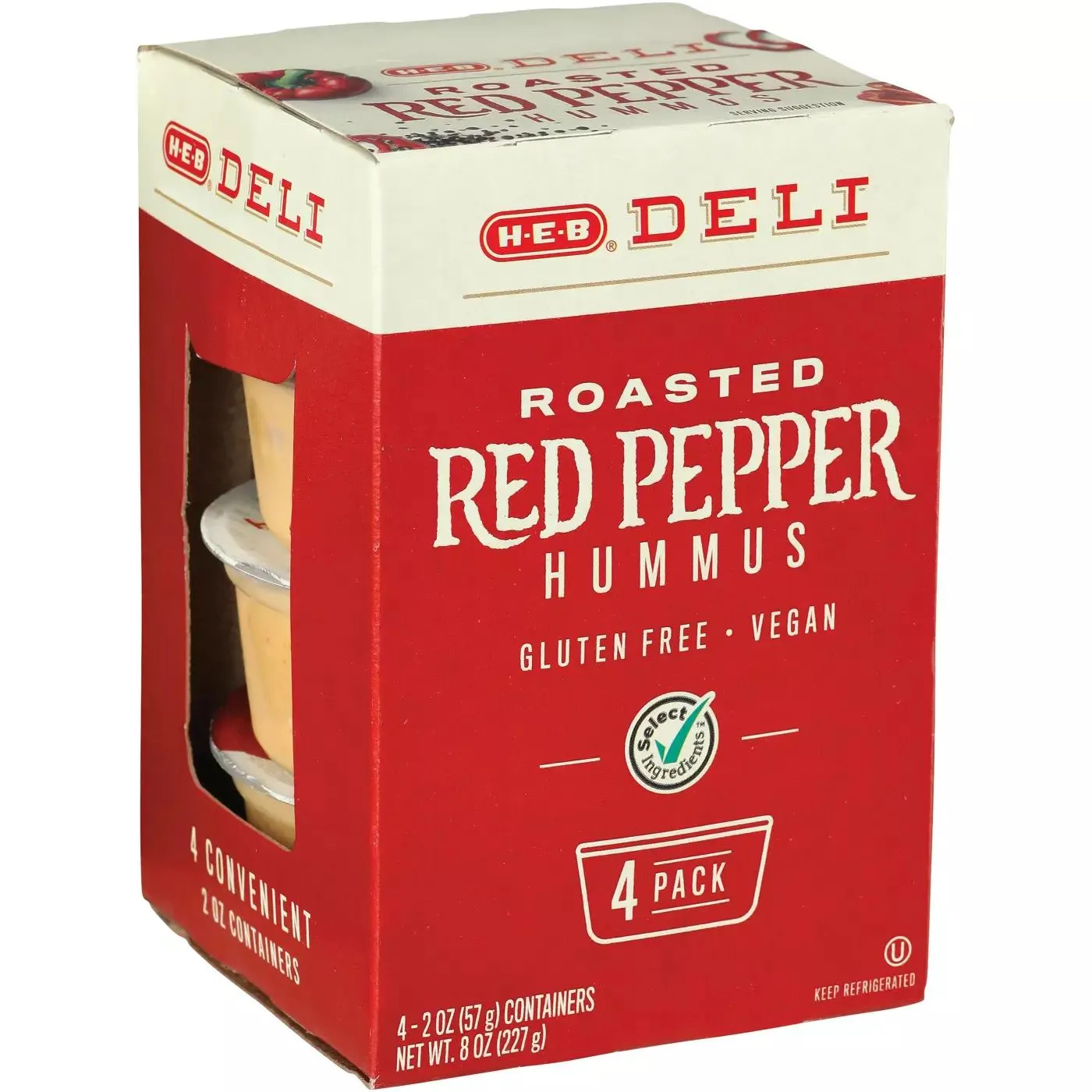 H‑E‑B Deli Snack Pack - Roasted Red Pepper Hummus
