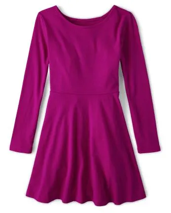 Vestido de patinadora de uniforme para niñas - aurora pink