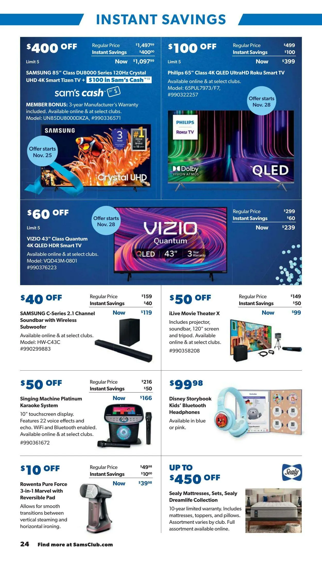 Weekly ad Sam's Club - Christmas 2024 from December 4 to December 26 2024 - Page 24