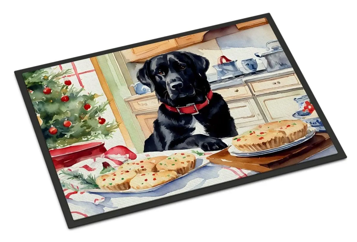 JensenDistributionServices 18 x 27 in. Unisex Labrador Retriever Christmas Cookies Doormat