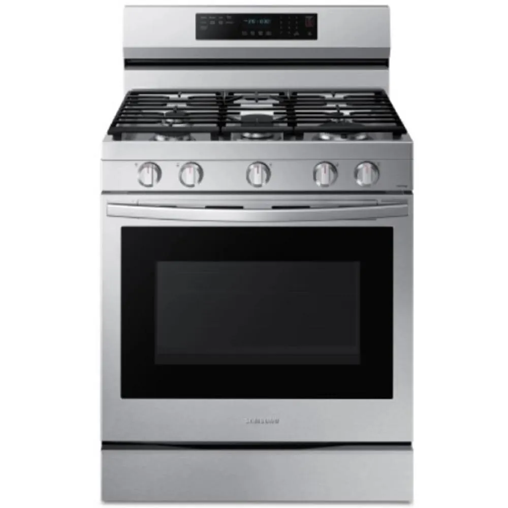 Samsung NX60A6711SS/AA 30" 6.0 cu.ft. Stainless Steel Gas Range with 5 Burners and Air Fry Convection