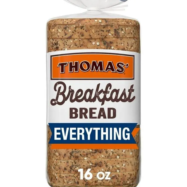 Thomas' Everything Breakfast Bread, 16 oz, Breakfast Bread, Bag