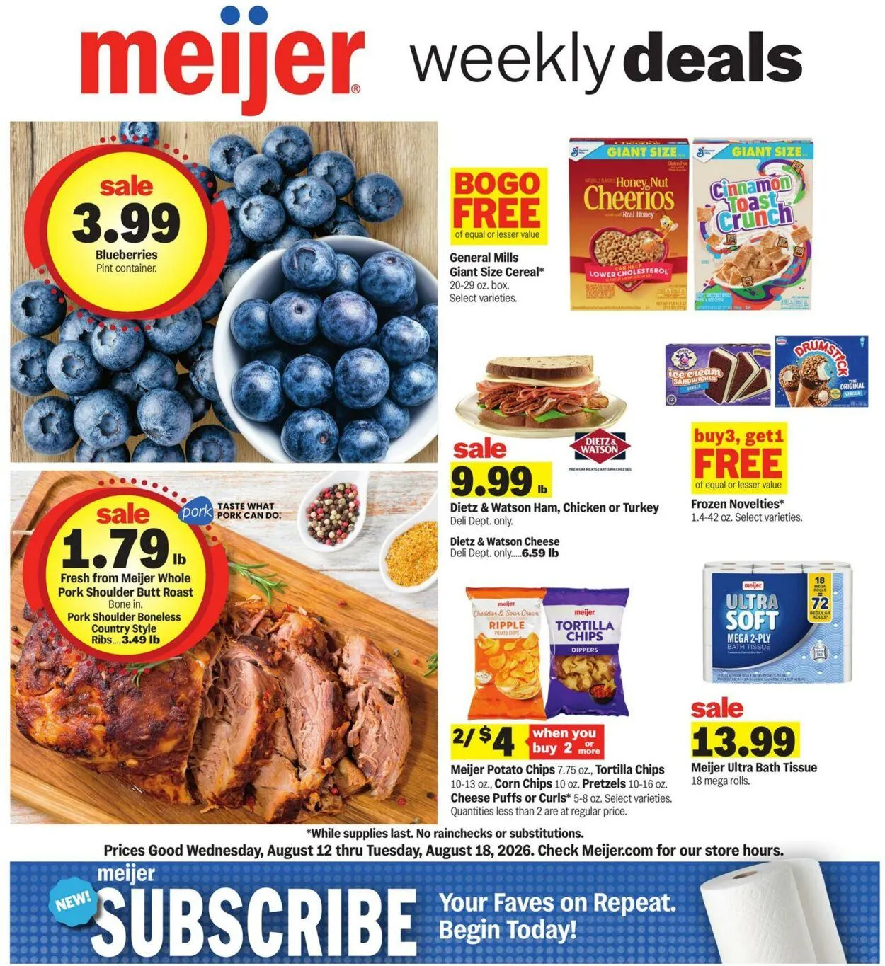 Catálogo de Meijer Current weekly ad 12 de agosto al 18 de agosto 2026 - Página 1