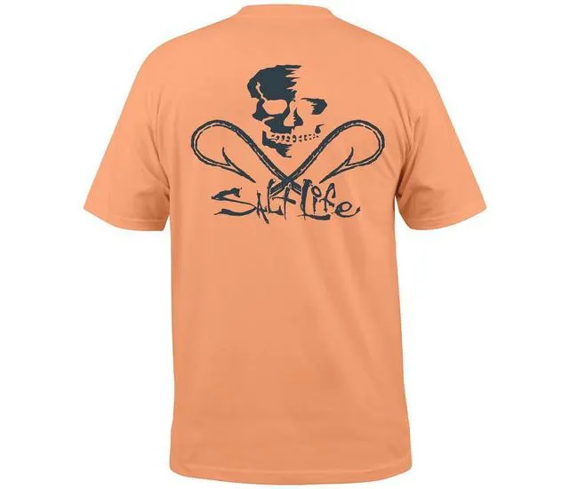 Mens Skull Hooks Short Sleeve Pocket T-Shirt