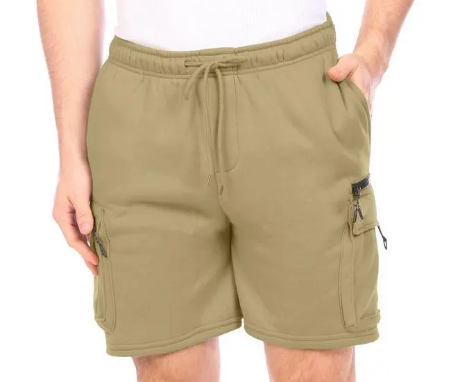 Mens 7 In. Cargo Fleece Shorts
