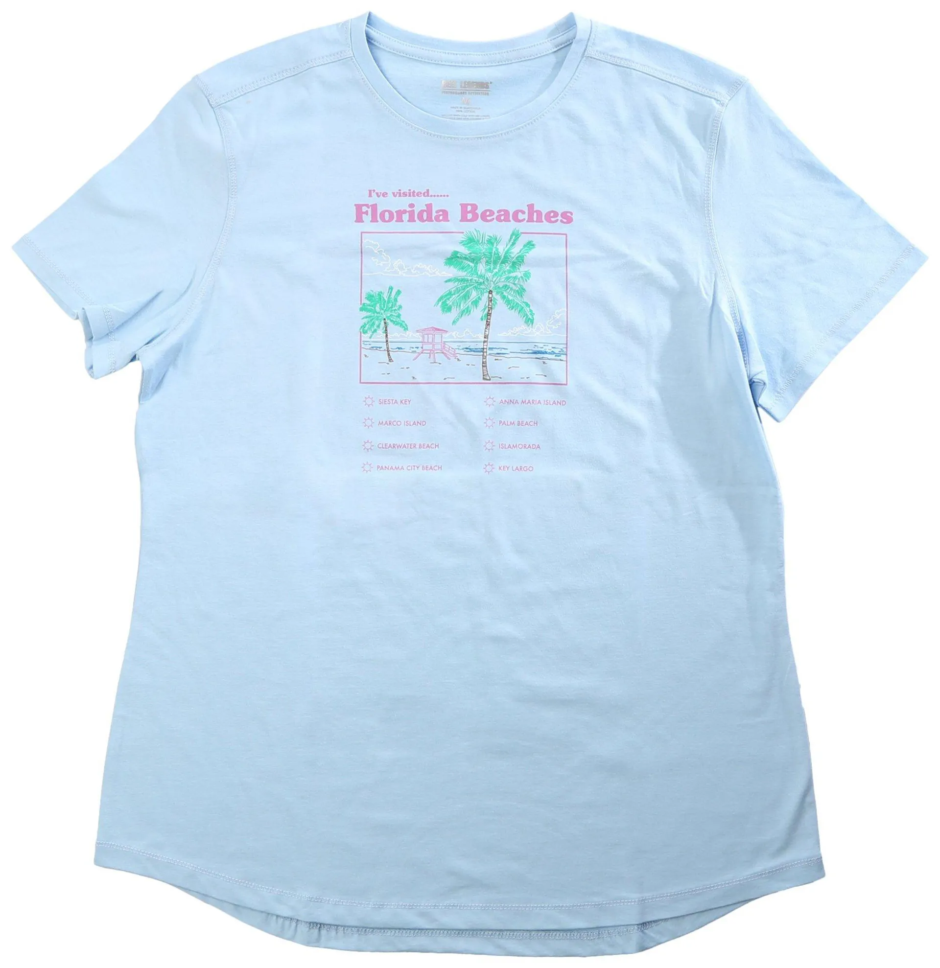 Reel Legends Womens Florida Beaches Short Sleeve Tee