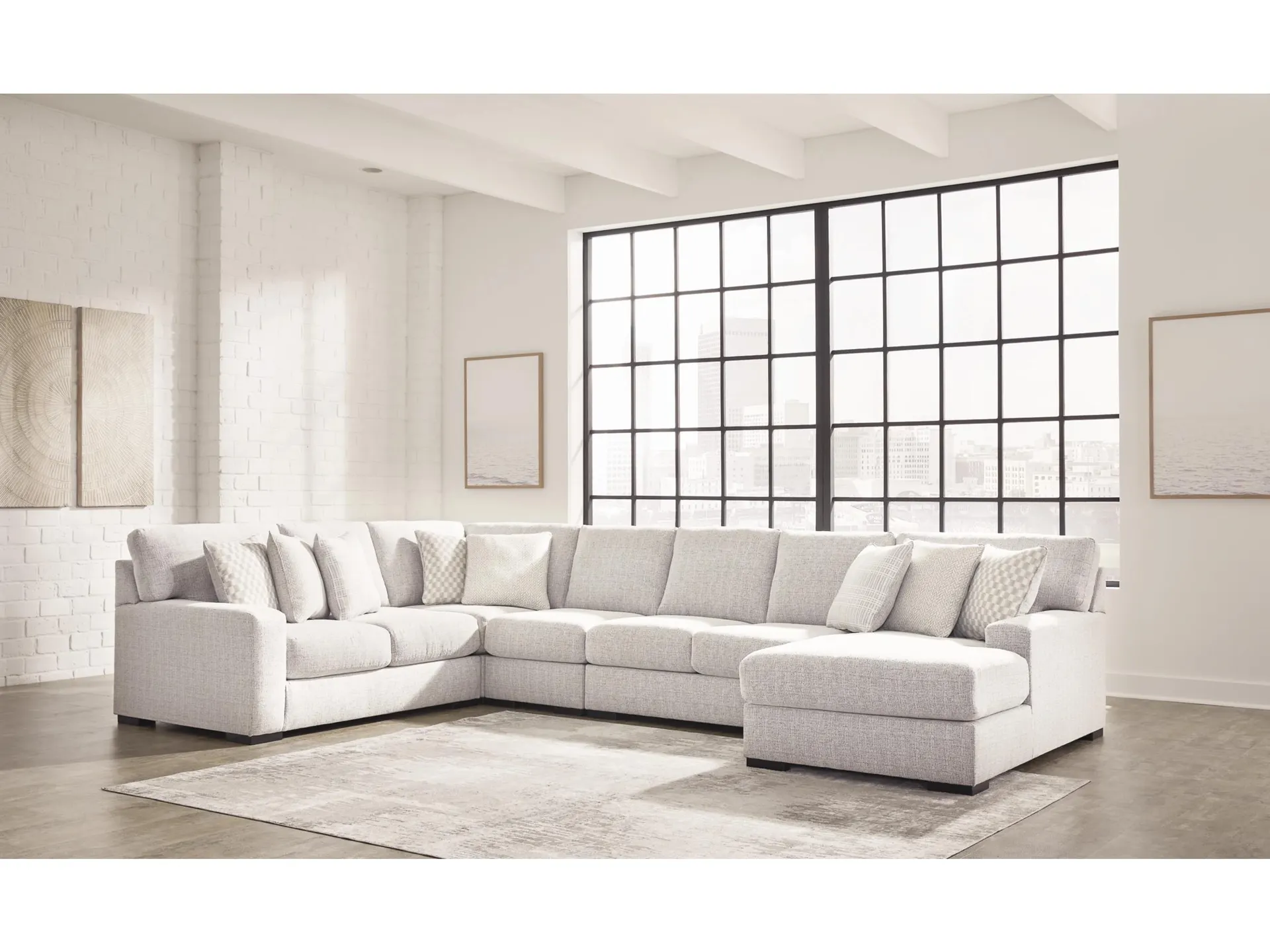 Larce 5-Piece Next-Gen Nuvella™ Performance Fabric Sectional with Chaise