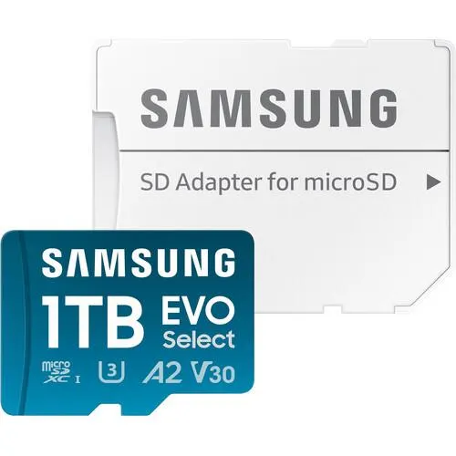 Samsung 1TB EVO Select microSDXC Card with SD Adapter