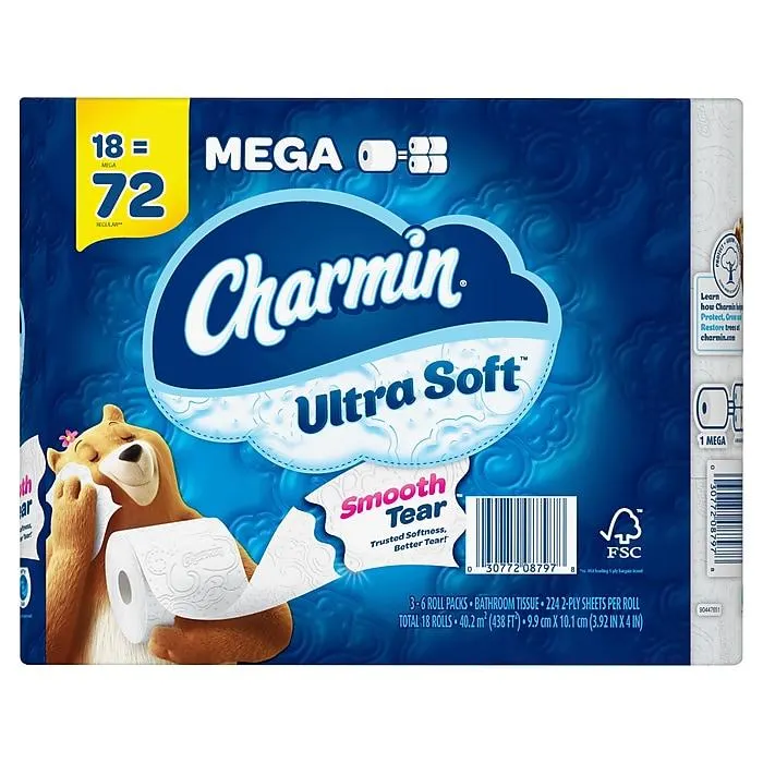 Charmin Ultra Soft Mega Toilet Paper,