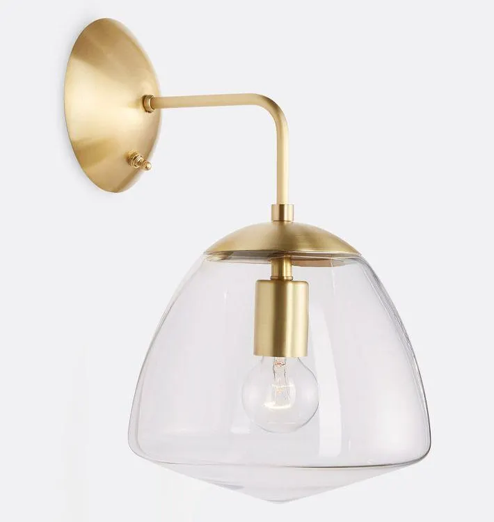 Oswego Sconce, Clear Glass