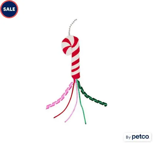 Merry Makings Candycane Teaser Attachment Cat Toy