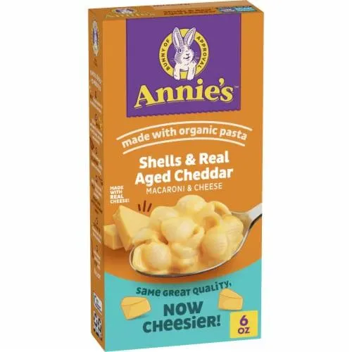 Annie's Shells and Real Aged Cheddar Mac and Cheese