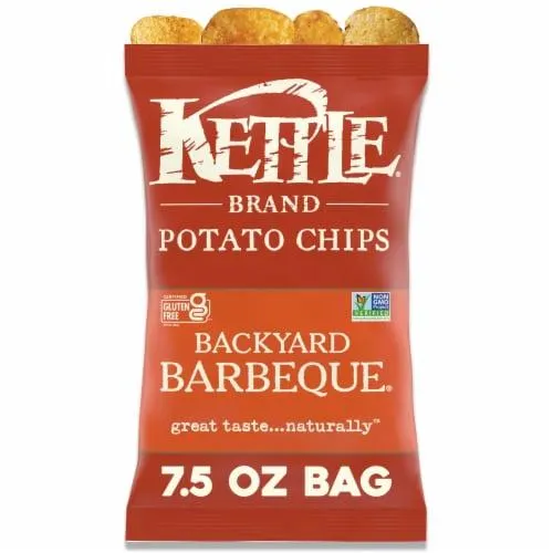 Kettle Brand Backyard Barbeque Kettle Potato Chips Gluten-Free Non-Gmo