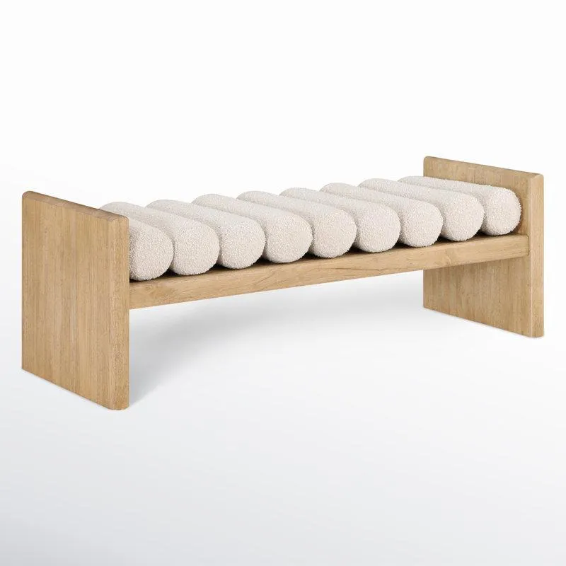 Reeves Boucle Wood Bench