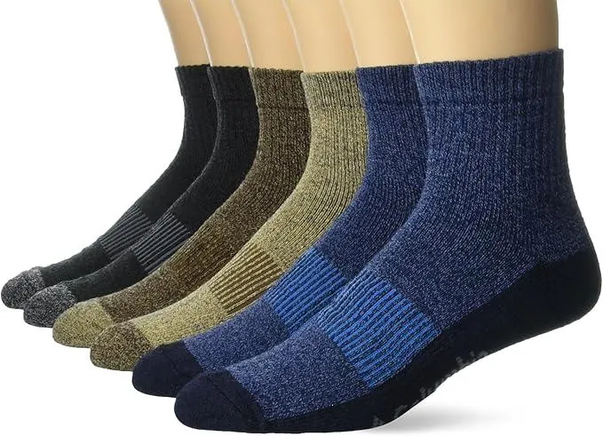 Columbia Men's 6 Pack Moisture Control Quarter Socks