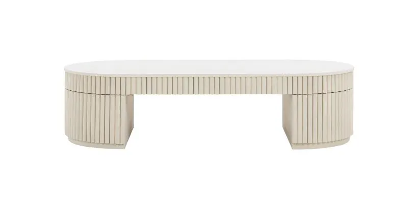 Loom Off White Oval Coffee Table