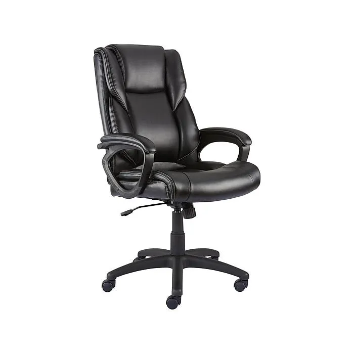 Staples Kelburne Luxura Ergonomic Faux Leather Swivel Executive Chair,