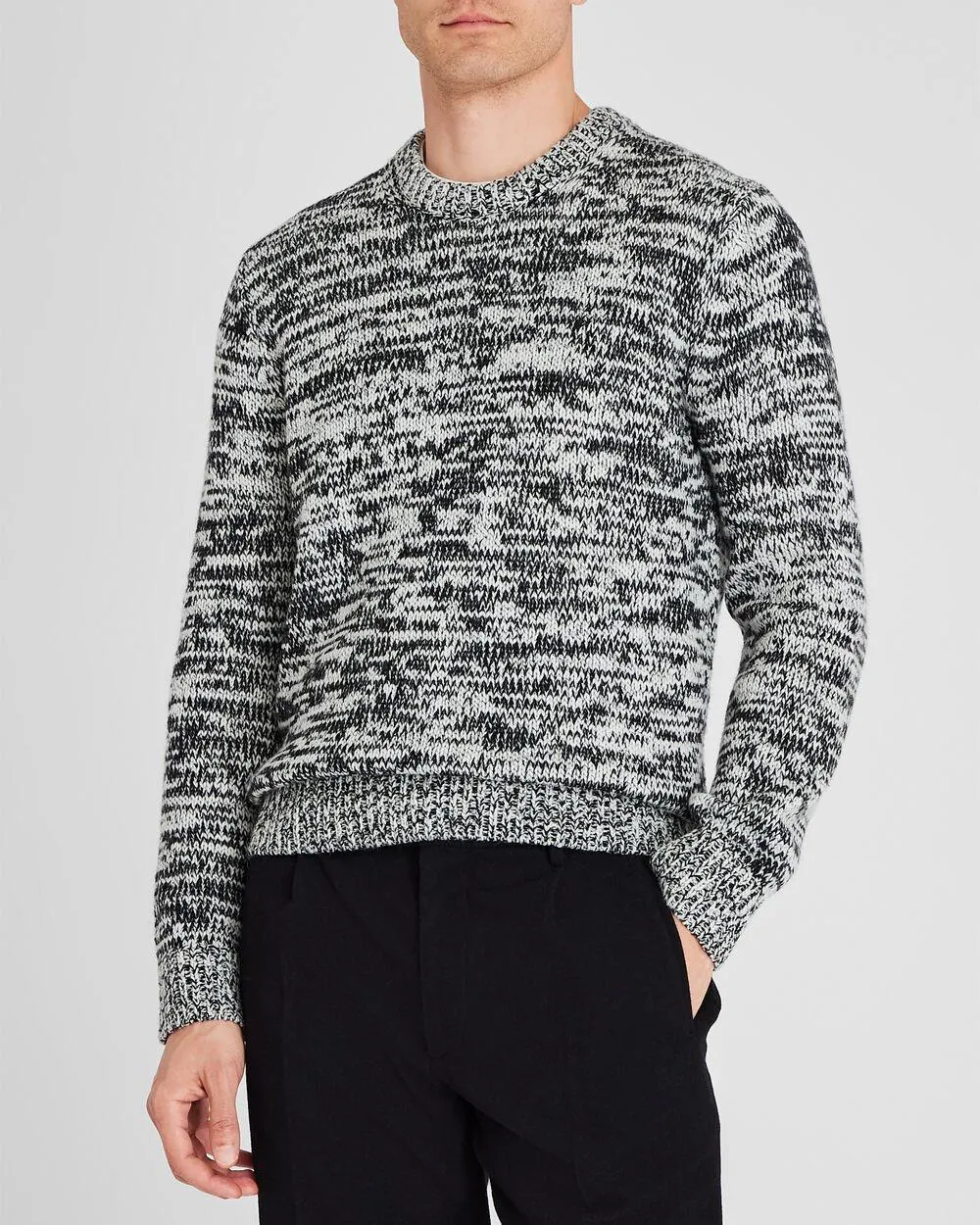 Marl Slub Wool Blend Crewneck