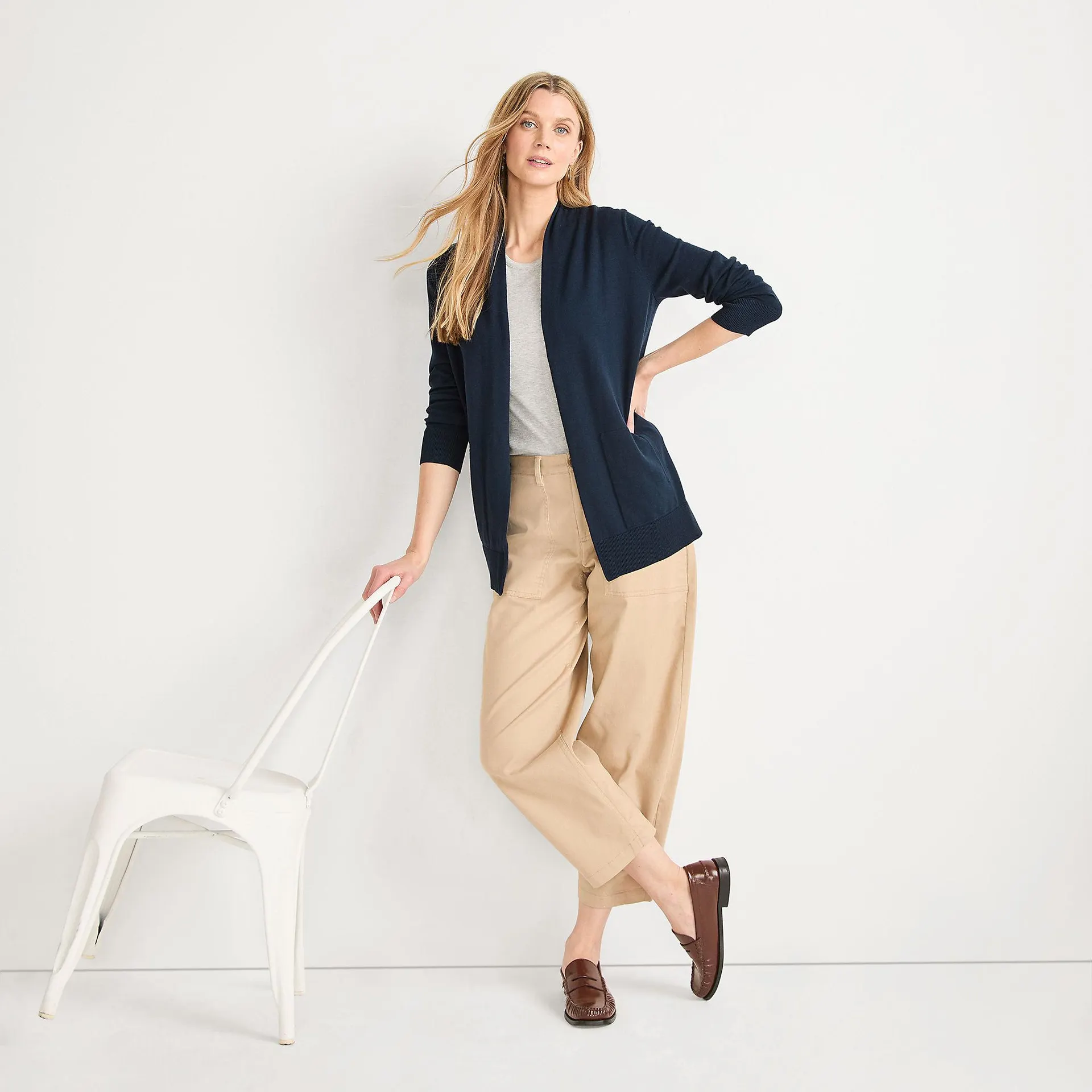 Women's Long Sleeve Open Long Cardigan Sweater