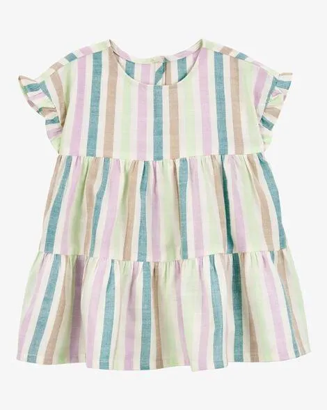 Baby Striped Tiered Dress