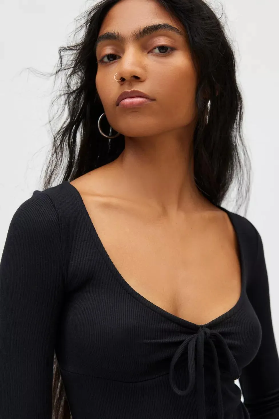 Kimchi Blue Quinn Ribbed Long Sleeve Top