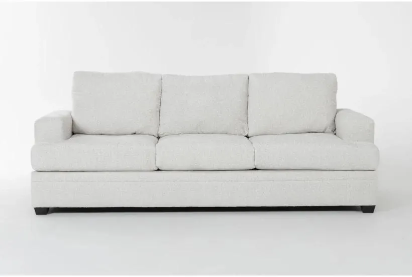Zoeller Sand Beige Fabric 97" Sofa | Loose Reversible Back