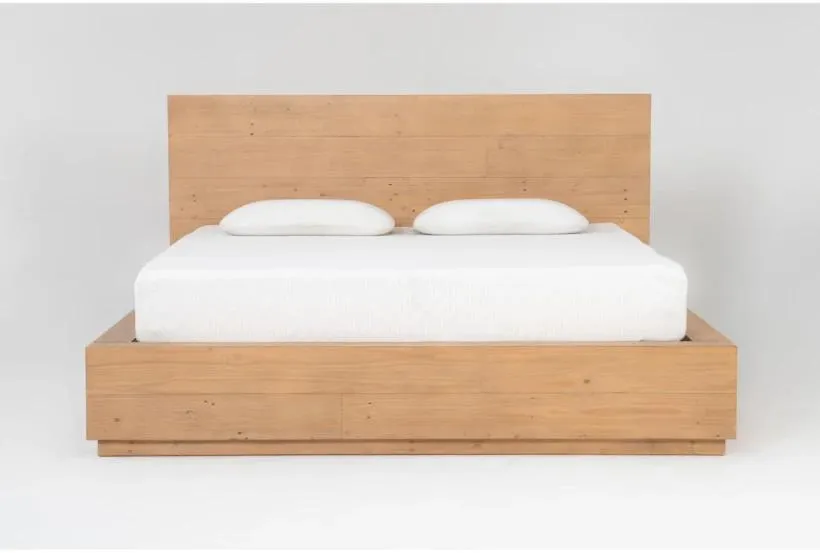 Satori Natural Reclaimed Pine Queen Wood Platform Bed