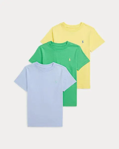 Cotton Jersey Crewneck T-Shirt 3-Pack