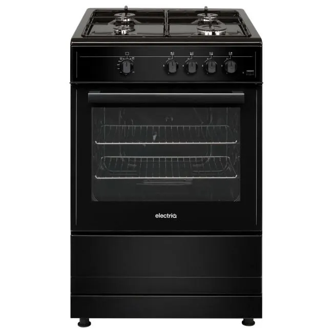 electriQ 60cm Gas Cooker - Black