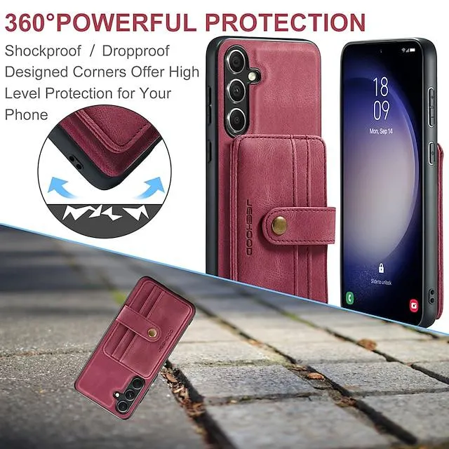 Phone Case For Samsung Galaxy S23 S22 S21 S20 Ultra Plus FE Back Cover Bumper Frame Anti-theft anti-drop Retro TPU PC PU Leather